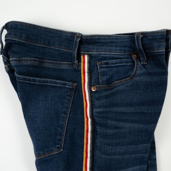 ABERCROMBIE & FITCH Simone High Rise Ankle jeans w/side-leg stripe size 4 - Picture 9 of 11